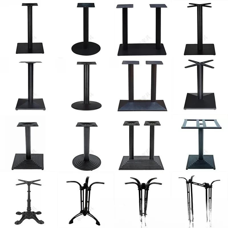 Slate hardware table foot metal wrought iron table tripod cafe milk tea shop marble dining table stainless steel foot