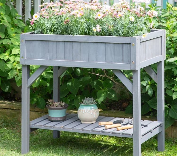 Anti corrosion wooden flower pots, modern light luxury outdoor balconies, courtyards,  indoor decoration, storage  shelves
