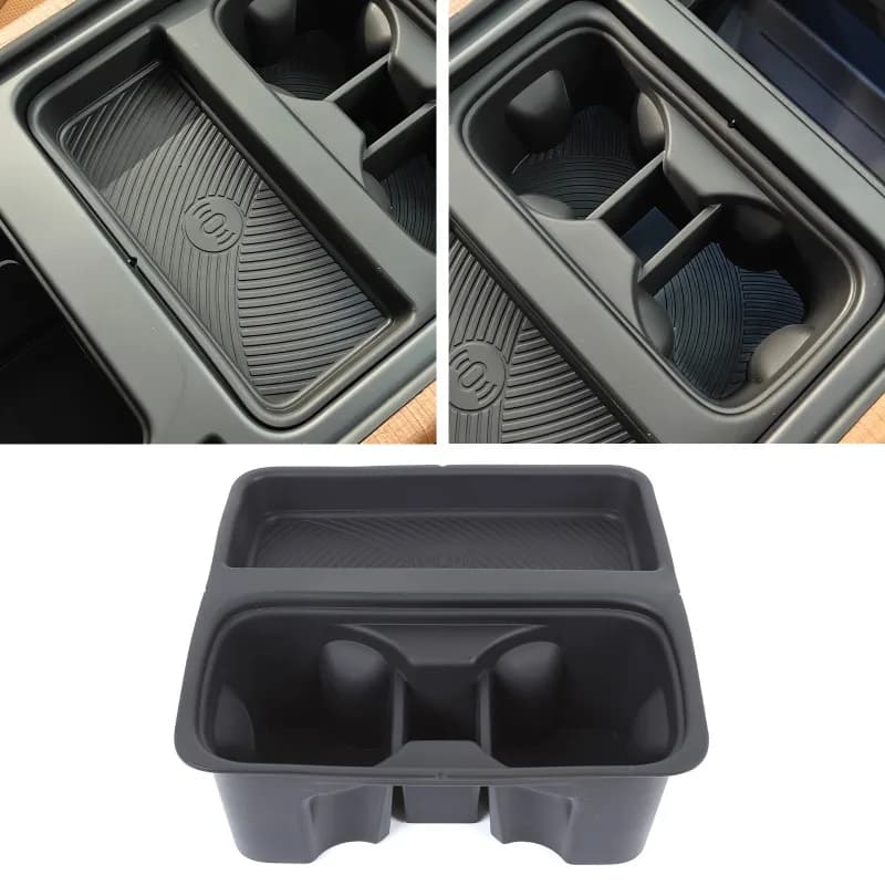 Silicone For 2022 2023 2024 Land Rover Defender Center Console Cup Holder Protector with Wireless Charging mat Car Accessories
