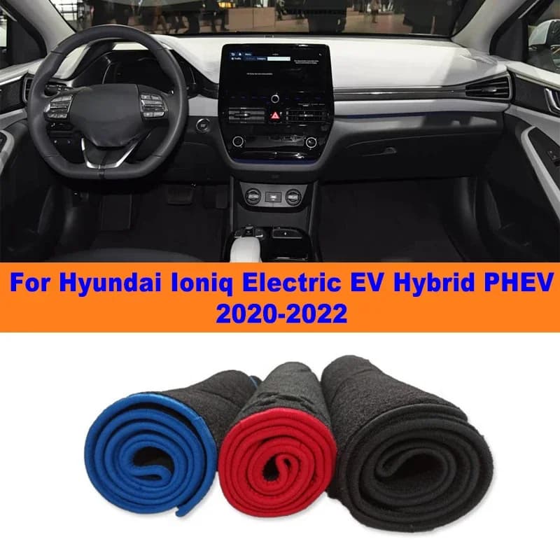 Anti-Glare Dashboard Cover Dash Mat Non-Slip Sun Shade Pad Interior Protector For Hyundai Ioniq Electric EV Hybrid PHEV 20-22