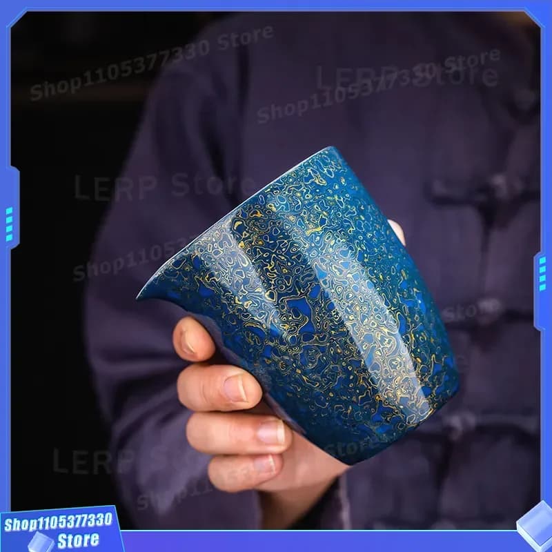 Handmade Lacquer Fair Cup Gilt Kung Fu Tea Set Accessories Household Tea Dispenser Uniform Cup Gift Box Packaging High Grade