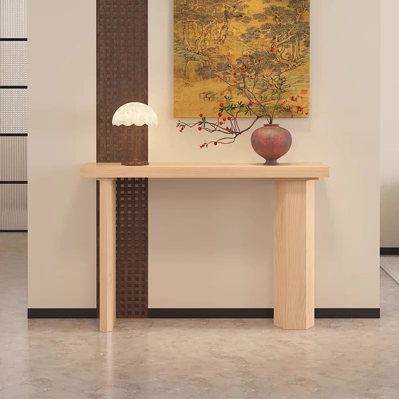 LMM, new Chinese-style solid wood entrance table partition against the wall strip case entrance cabinet decoration