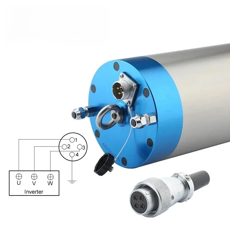 5.5kw Water-Cooled Spindle Metal Stone Diameter 125 Constant Torque for Precision Machining And Metalworking