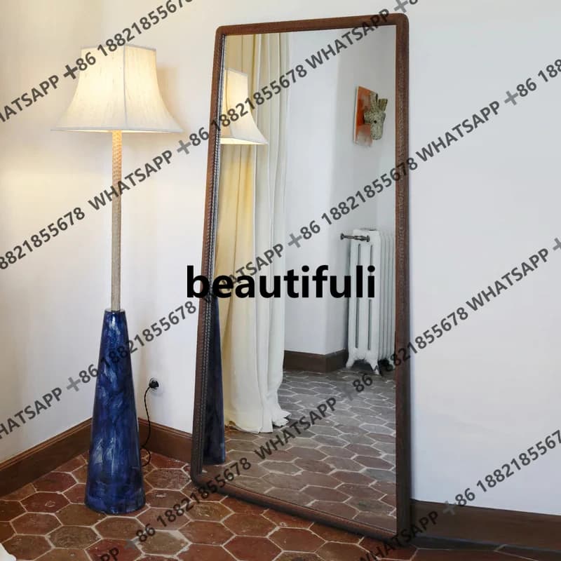 American style rectangular cloakroom dressing mirror European style irregular clothing store fitting mirror