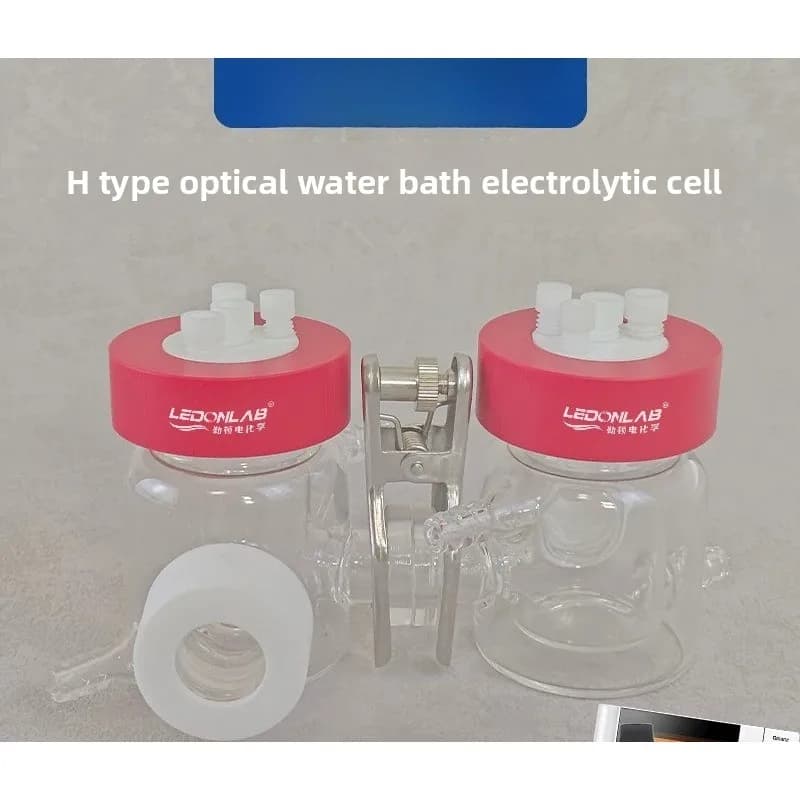 H‑Type Water‑Jacketed Optical Sealed Electrolytic Cell, Three‑Electrode Electrochemical Test Cell