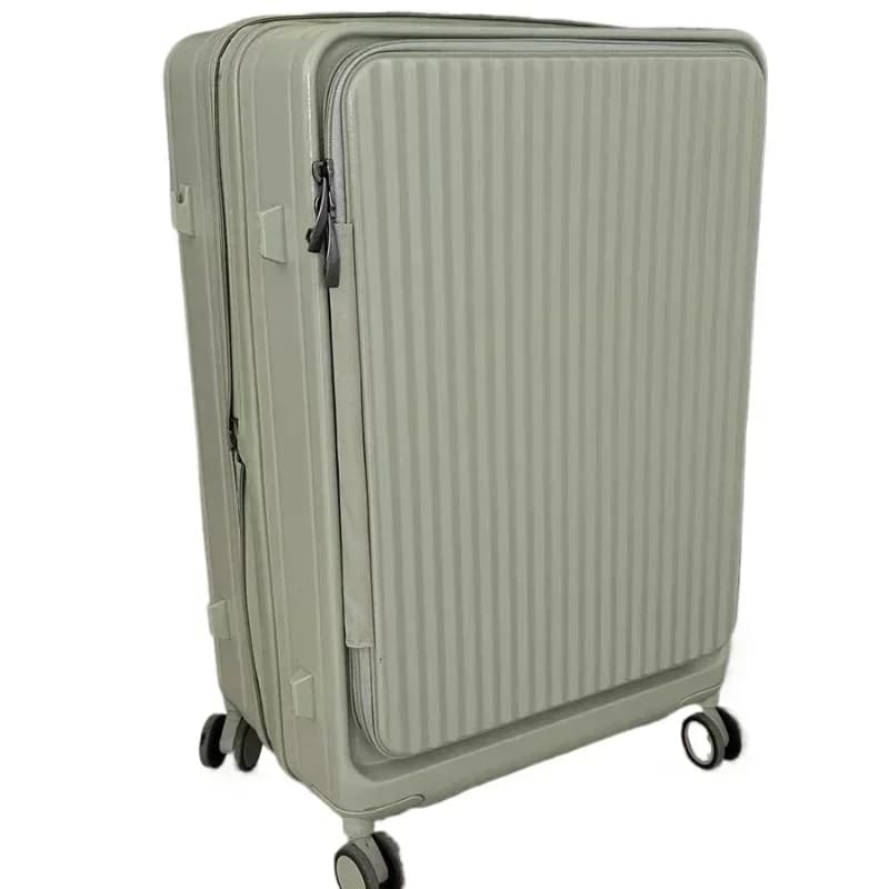 Side opening expandable multi-function trolley case