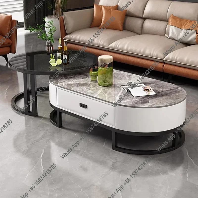 X3 D Service Writing Coffee Table Unique Minimalist Standing Space Saving Side Table Events Aesthetic Mesa Auxiliar Salon Furnit