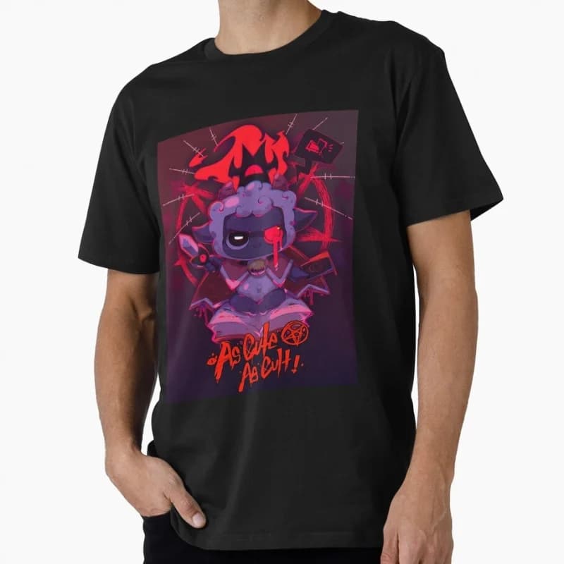 Cult of the Lamb Themed 0428 Horror game Gift T-Shirt for gamer 100% Cotton Short-Sleeve Unisex Tee All Size Tops S–6XL