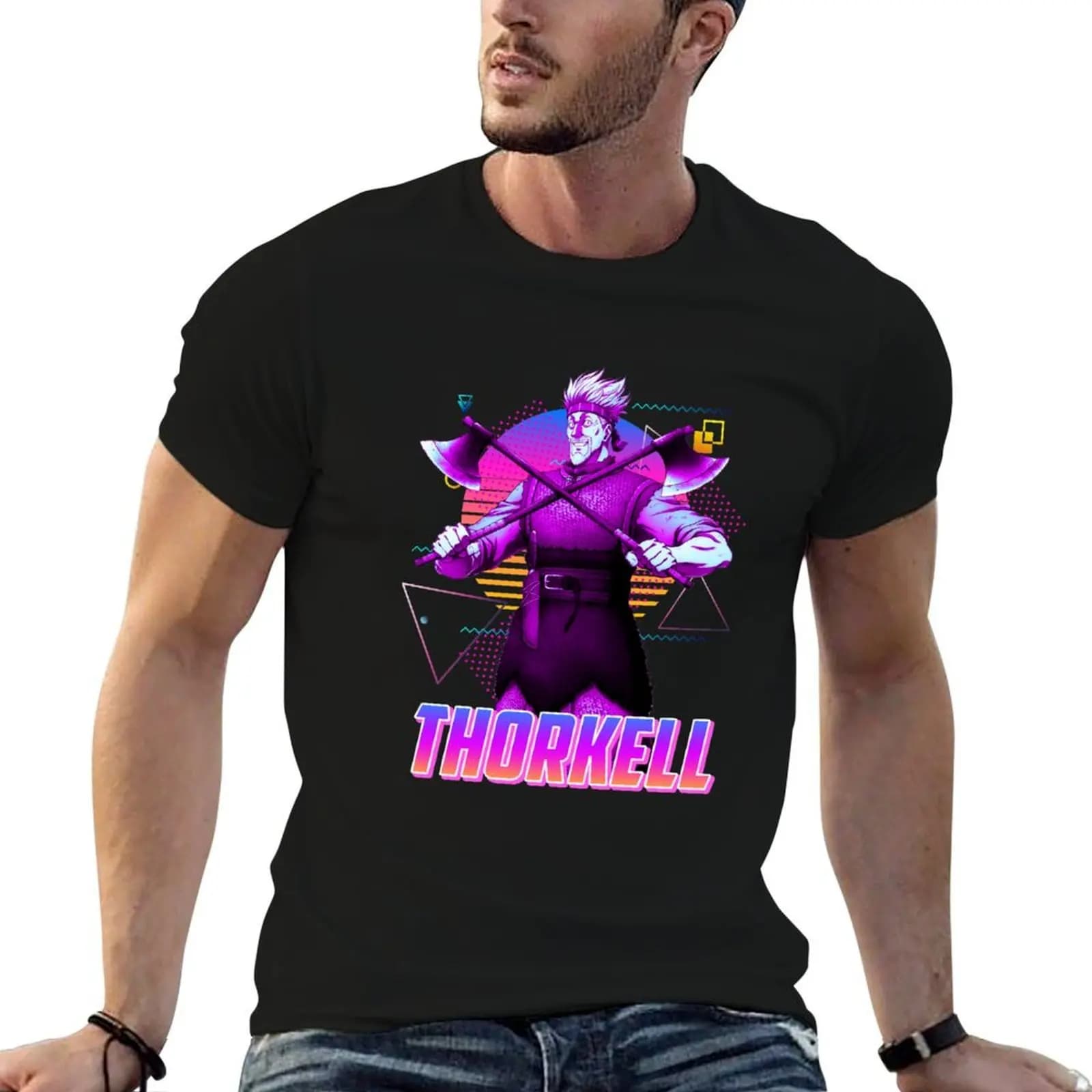 Thorkell the Tall - Retro Art T-Shirt valentines boutique clothes custom t shirt men tshirt
