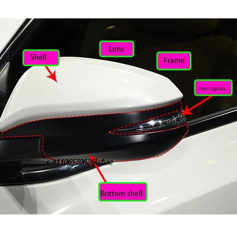 Suitable for Toyota Highlander rearview mirror housings from 2015 to 2021, reflective mirror frames, and turn signal lenses