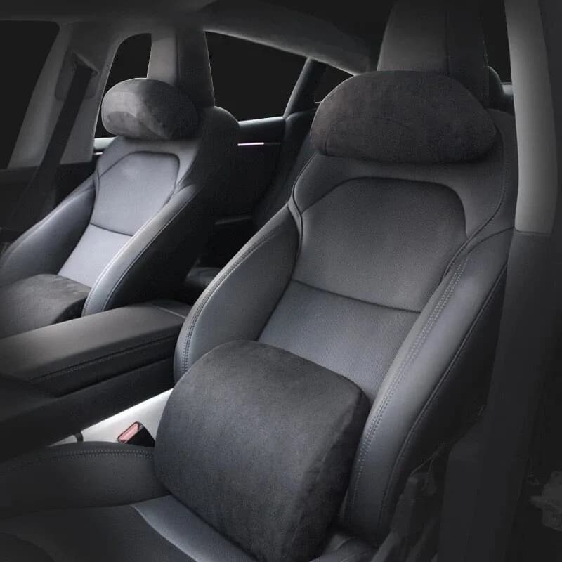 For Tesla Model 3/Y/YL/X/S Official Same Style Headrest&Lumbar Support, Memory Foam Material,Neck&Waist Protection Car Interior