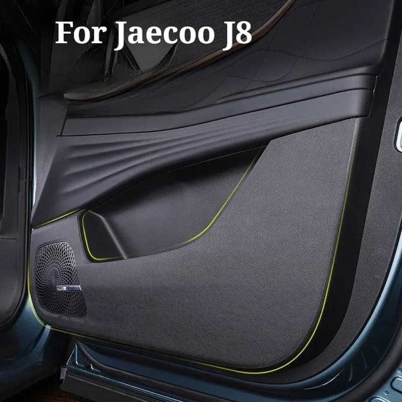 For Jaecoo J8 2024 2025 car Door Anti Kick Pad Protection Stickers leather Inner Side Edge Film Car Accessories 4 Pieces