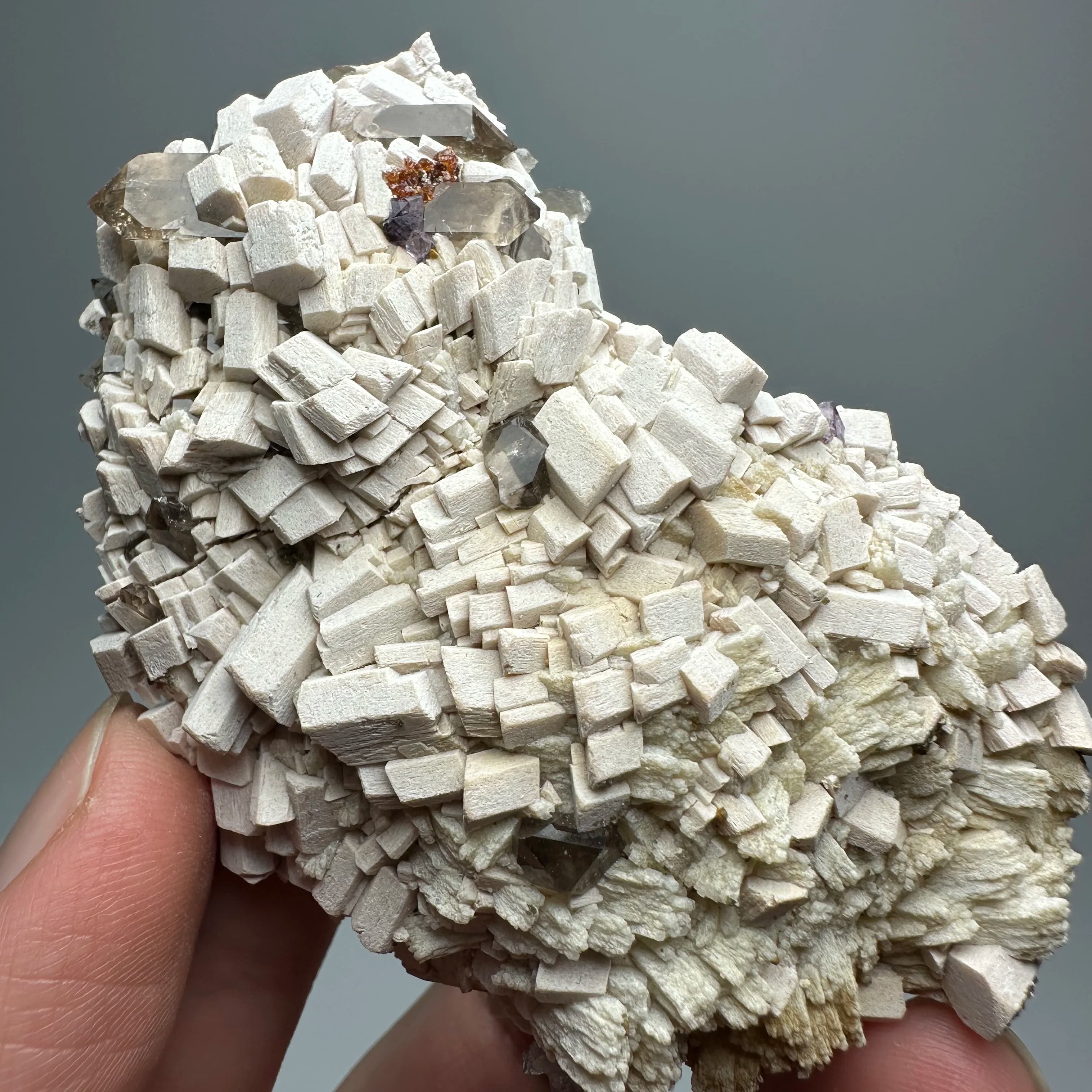 Natural crystal Raw With Feldspar Smoky Crystal Quartz Symbiosis Mineral Specimen Home Decor