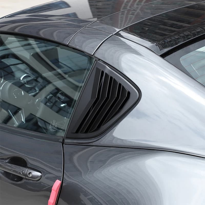 Carbon Fiber Texture ABS Rear Triangle Window Louver 2PCS Fit Mazda MX-5 2016+ Exterior Mod Decor Accessories