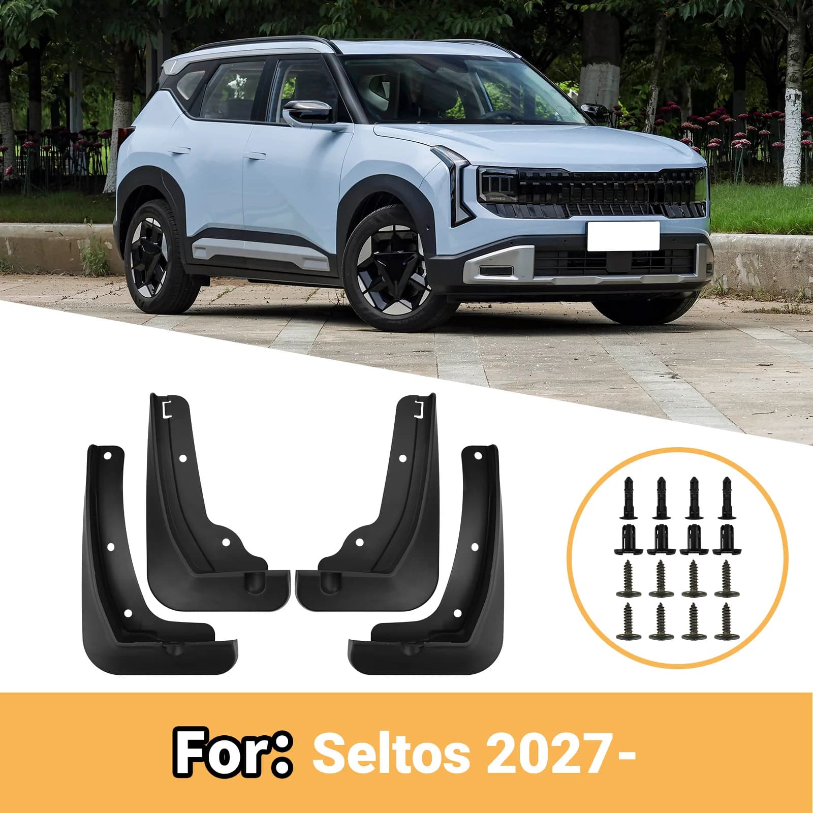 Custom Mud Flaps Splash Guards For Kia Seltos 2027 Standard Version Wheel Fender Mud Guards Car Exterior Accessories