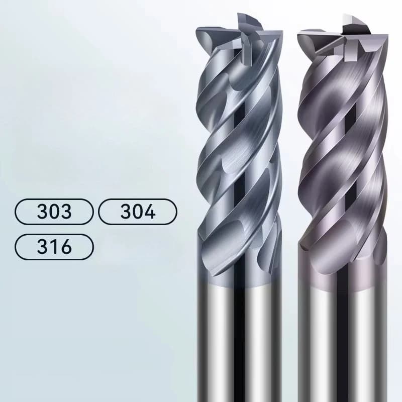 4 Flute TiAlN Coated Solid Tungsten Carbide End Mill Square Nose Milling Cutter for Hardened Steel Metal Cutting