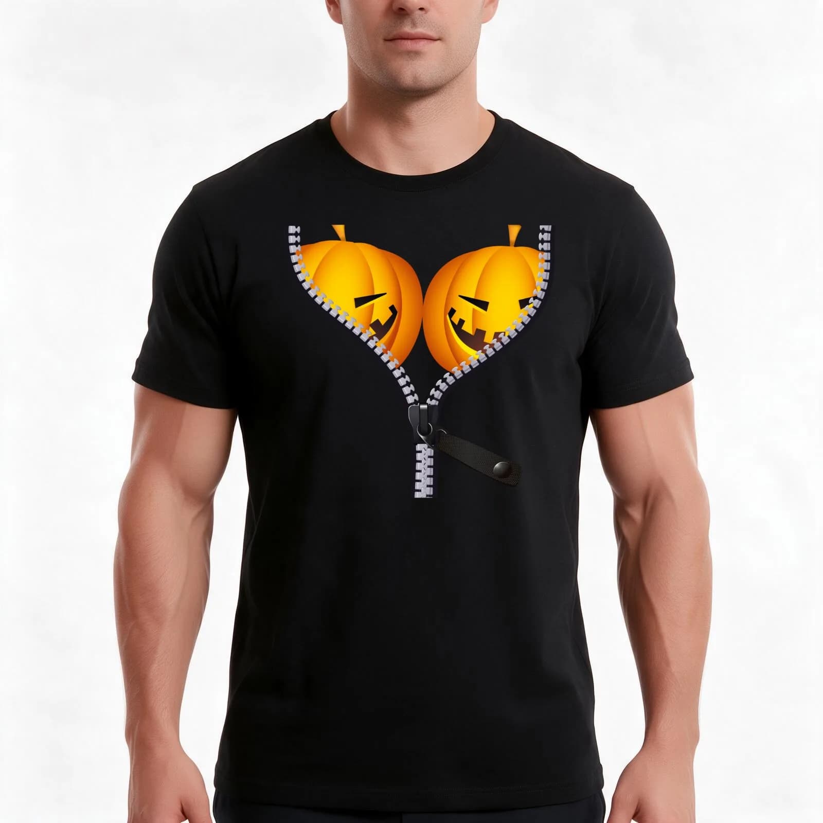 Pumpkin Funny BOObs Womens Shirt for Halloween Costumes T-Shirt, Summer Casual Cotton Tee, Oversized Streetwear Tops