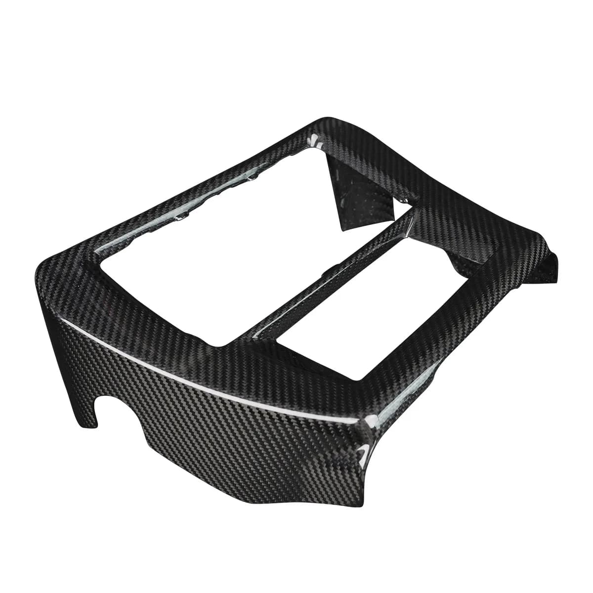 3K Twill Glossy Carbon Fiber Oil Cooler Bracket Black for 2024-2025 Street Glide Road Glide CVO ST Motorcycle 1 Year Warranty