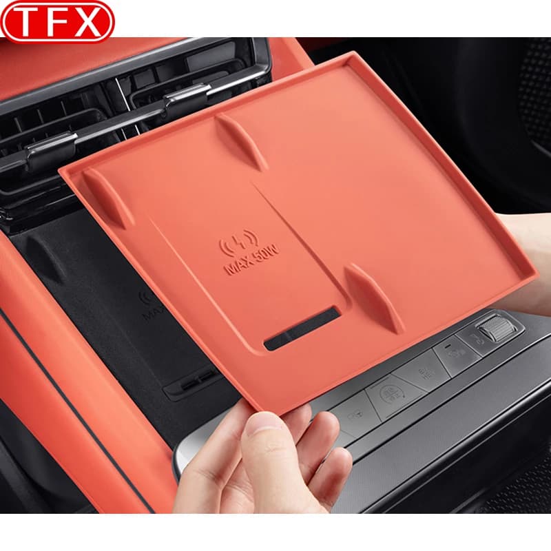 For BYD Sealion 8 Atto 8 Tang L Car Styling Central Control Wireless Charging Silicone Pad Panel Protective Cover Accessories
