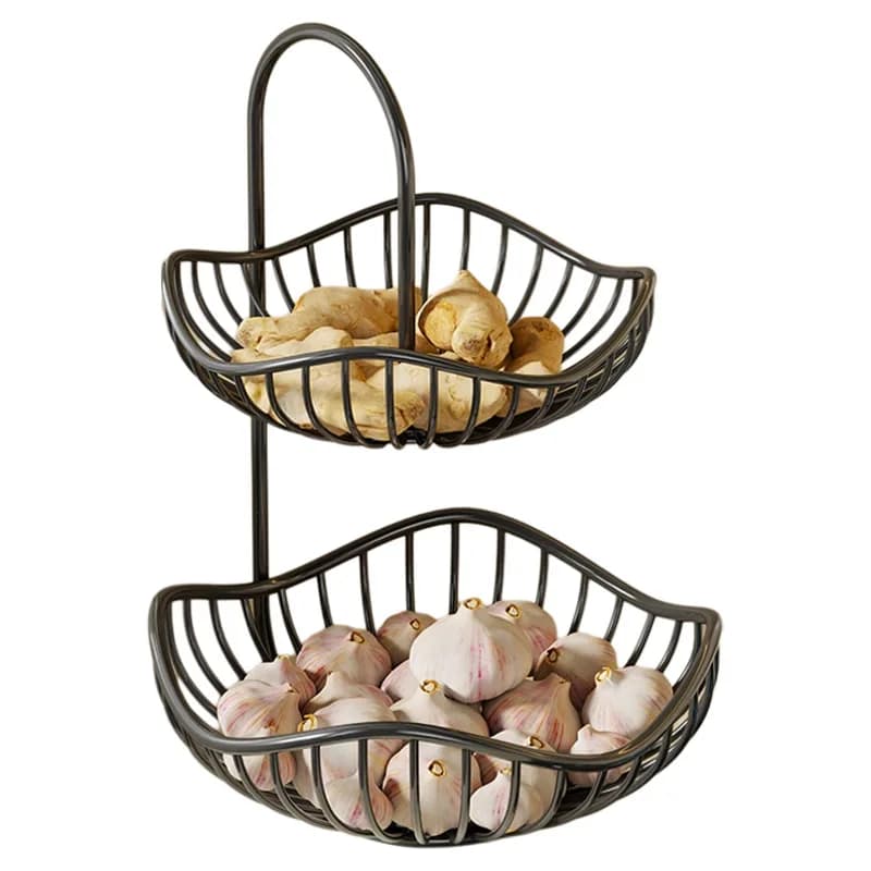 Home Kitchen Desktop Onion, Ginger, Garlic Shelf Vegetable Storage Basket Living Room Multifunctional Multi-layer