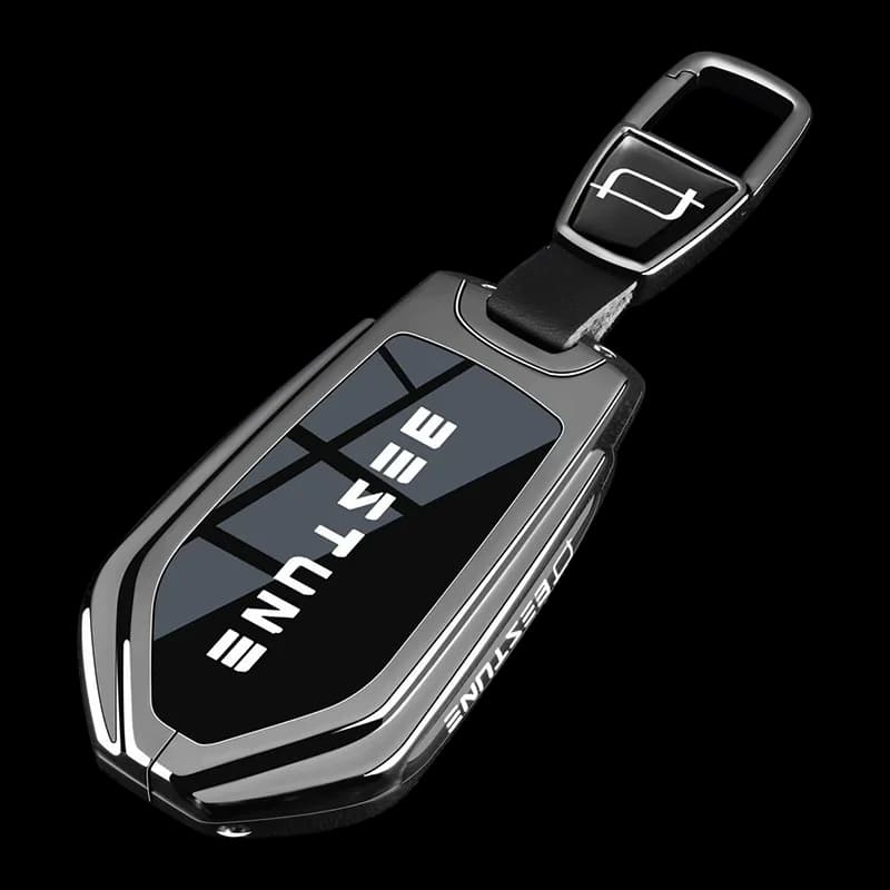 Zinc Alloy Car Key Case for Bestune T90 T77 T77pro B70 T55 T33 T99 Keychain Cover Bag Shell Housing Ring Holder Fob Accessories
