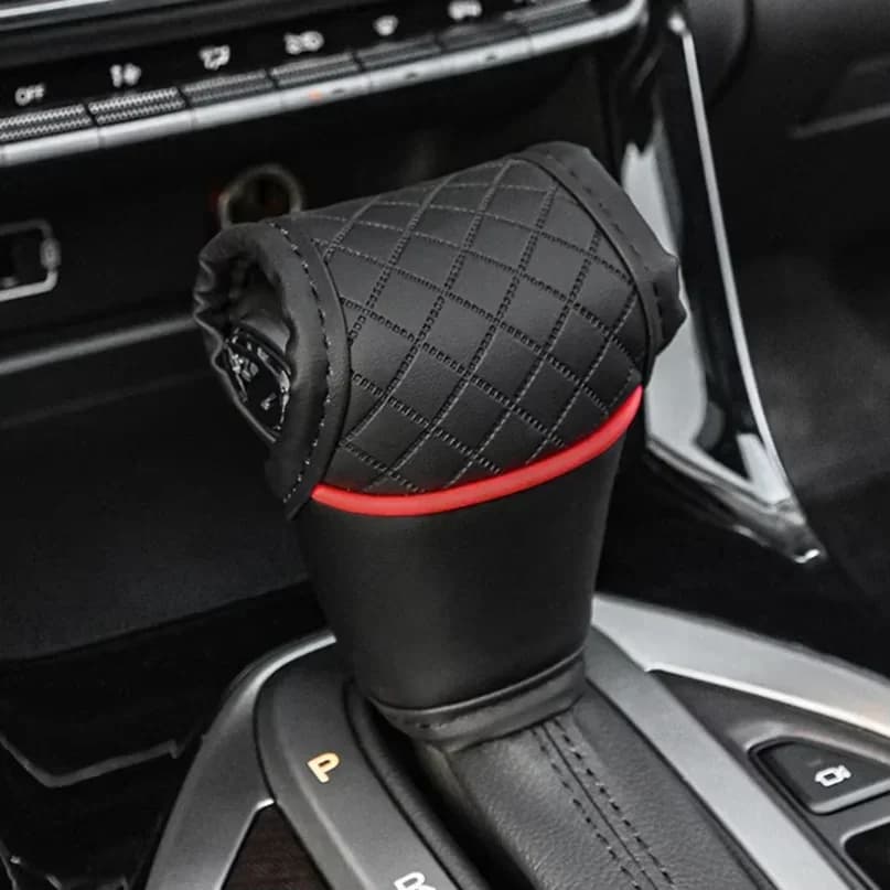 Funda Universal para Palanca Cambios Coche, 1 Pieza, Cuero PU Antideslizante y Antipolvo, Protector Perilla de Cambi