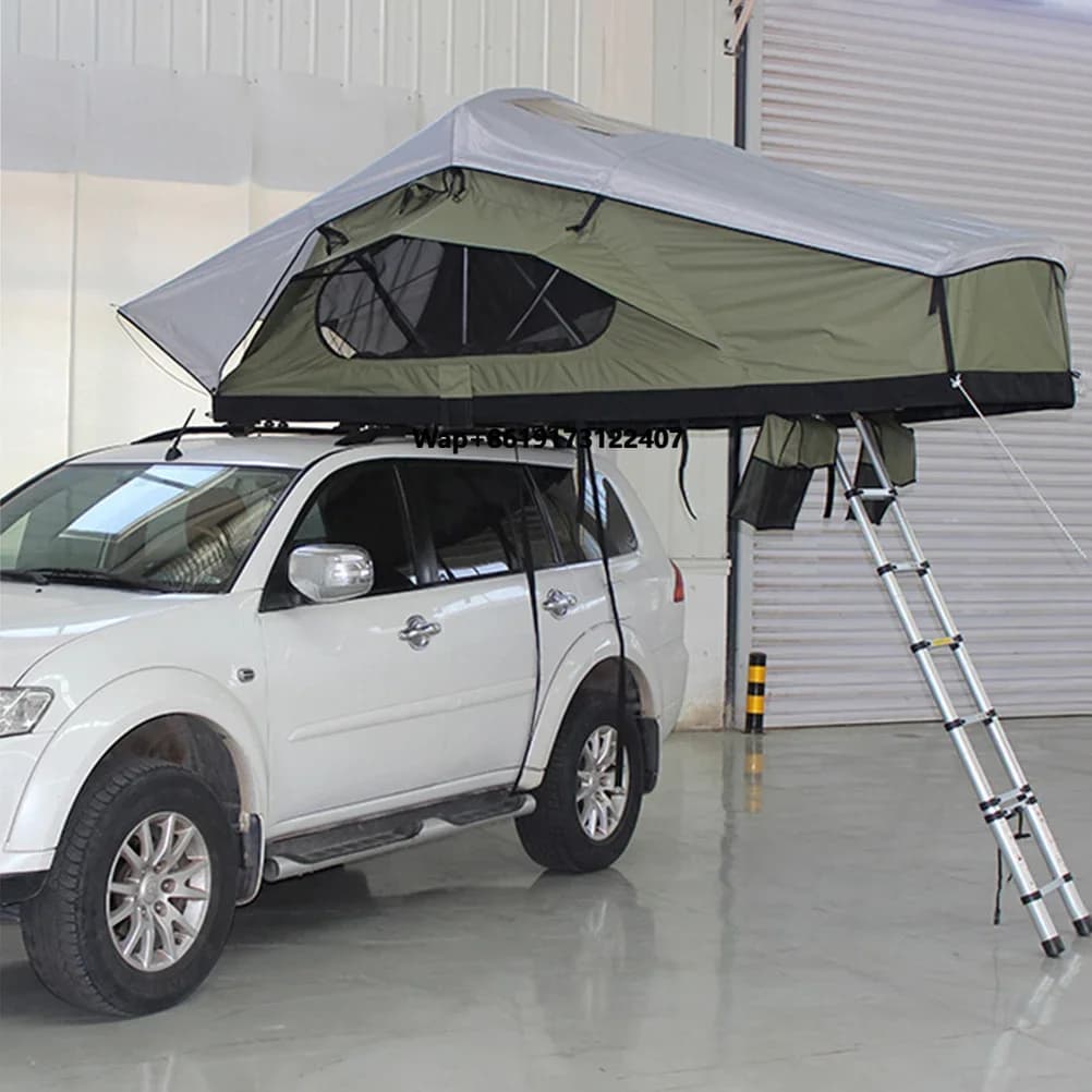 Best Selling Custom Suv Car Side Open Rooftop Tent 3 People Camper Sedan Soft Side Light Rooftop Tent