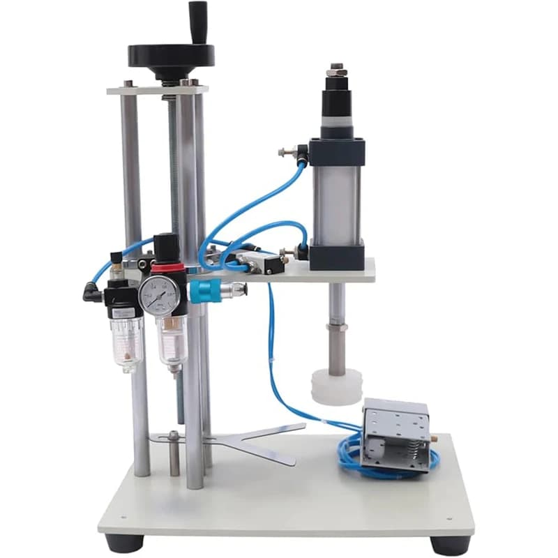 Metal Cap Press Bottle Sealing Portable Best Bench Spray Pump Glass Bottles Capper Manufacturer Perfume Bottle Sealing Machine