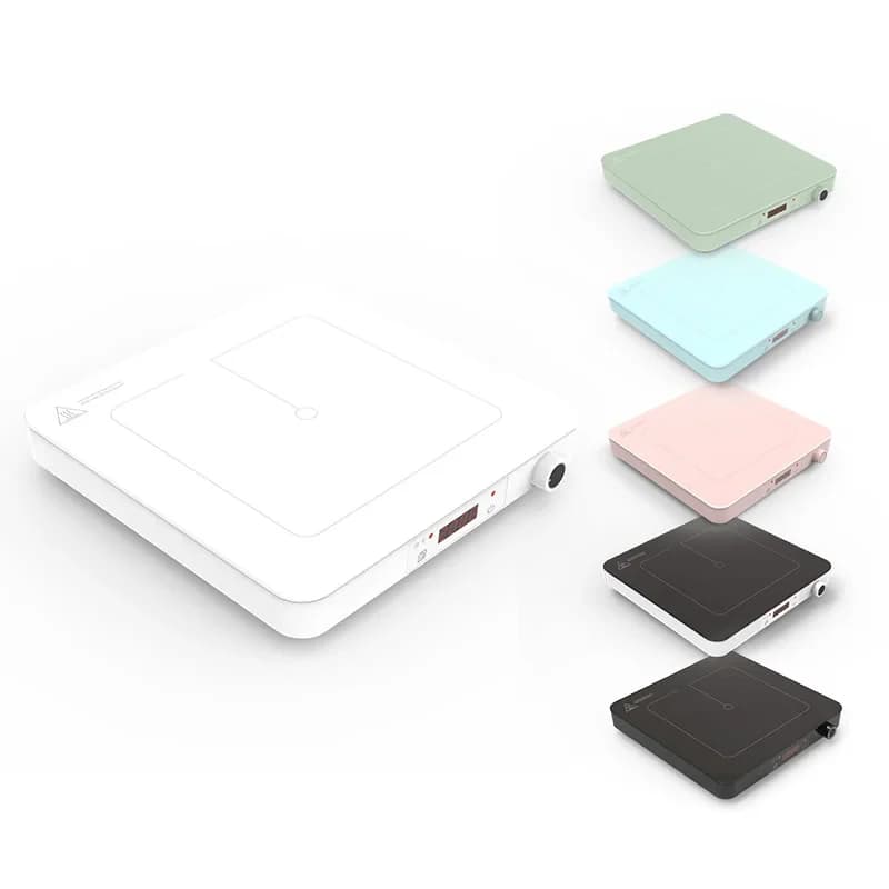 Portable Single Induction Cooker – New White Model, Knob Control, Home Cooking