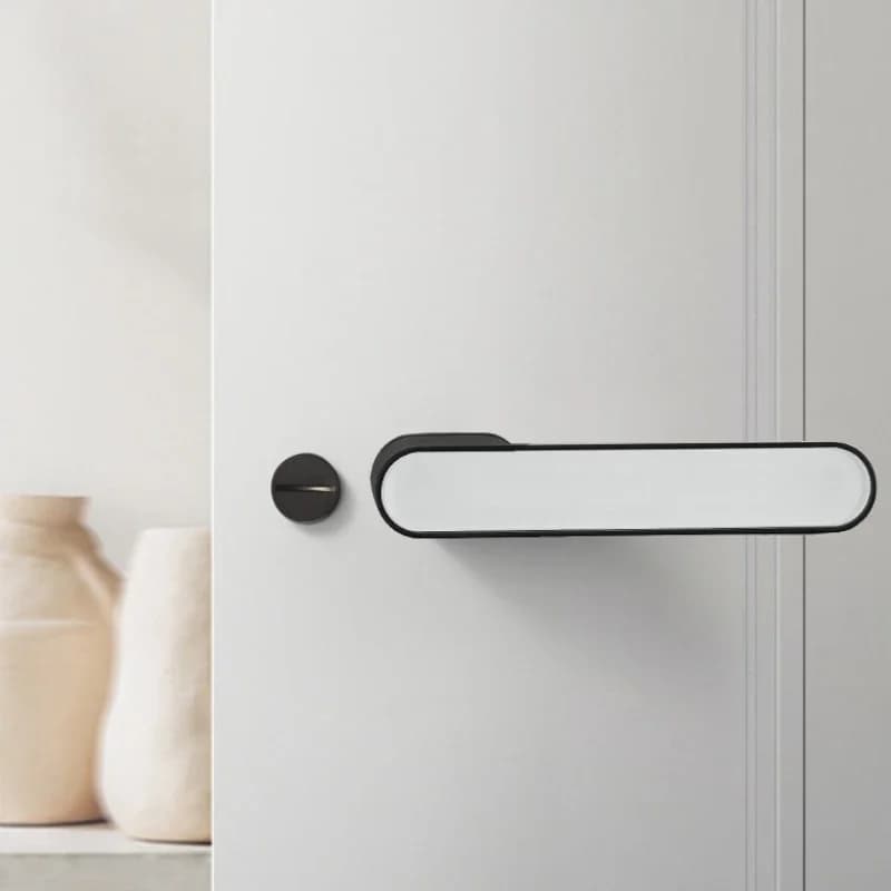 Lock Indoor Bedroom Magnetic Mute Room Door Household White Ecological Door  Modern Wooden Door
