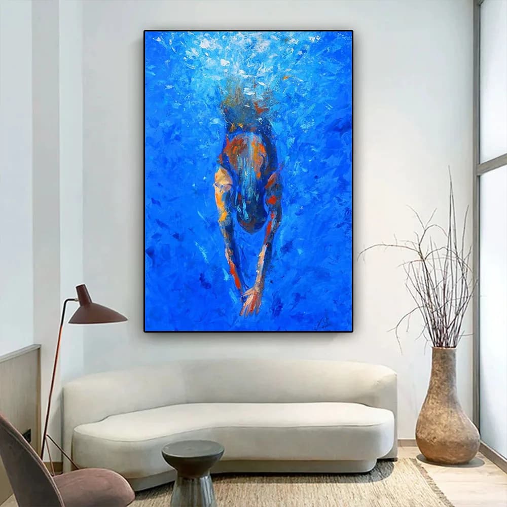 100% Handmade Art Paint Landscape Oil Paintings Wave Mural Art Wall Painting Canvas Paint Home Decoration Sea View