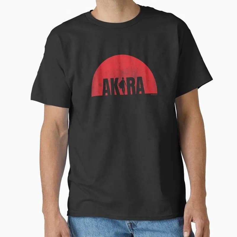 Akira Cyberpunk City Explosion Gift T‑Shirt Katsuhiro Otomo Retro Manga Shotaro Kaneda Neo‑Tokyo Anime Print Short Sleeve Tops