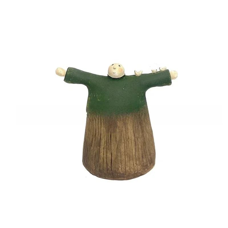 Creative ceramic sculpture cute doll ornament model room desktop art decoration