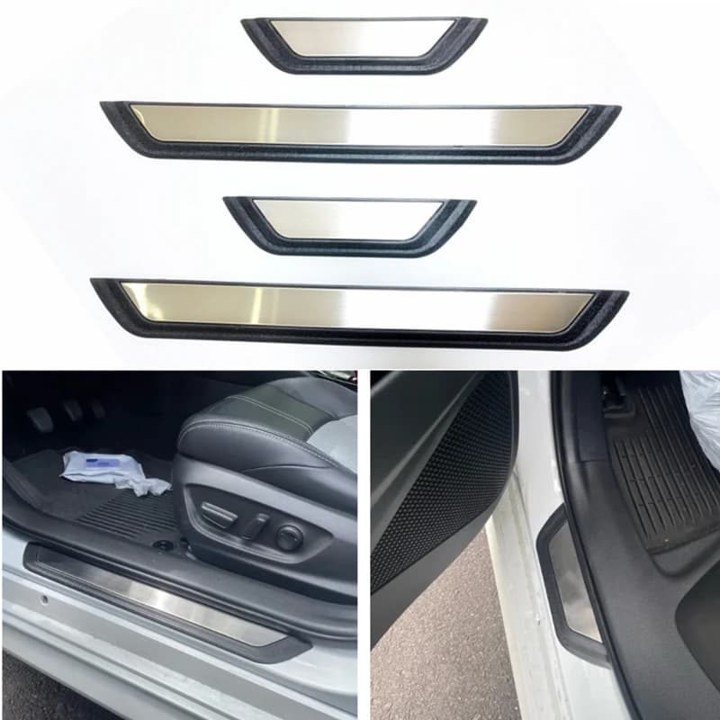 For Toyota RAV4 RAV 4 XA50 2019-2025 2026 Car Door Sill Pedal Protector Stainless Welcome Kick Scuff Plate Trims Car Accessories