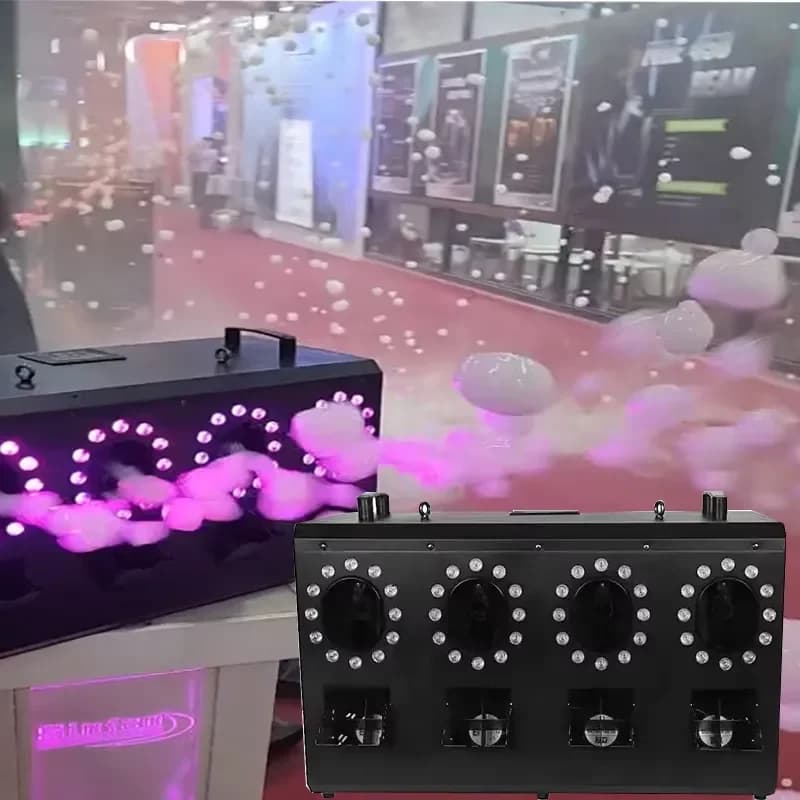 Wholesale Price 4 Bubble Fog Machine Wireless Control LED Fog Machine for Stage Wedding Party