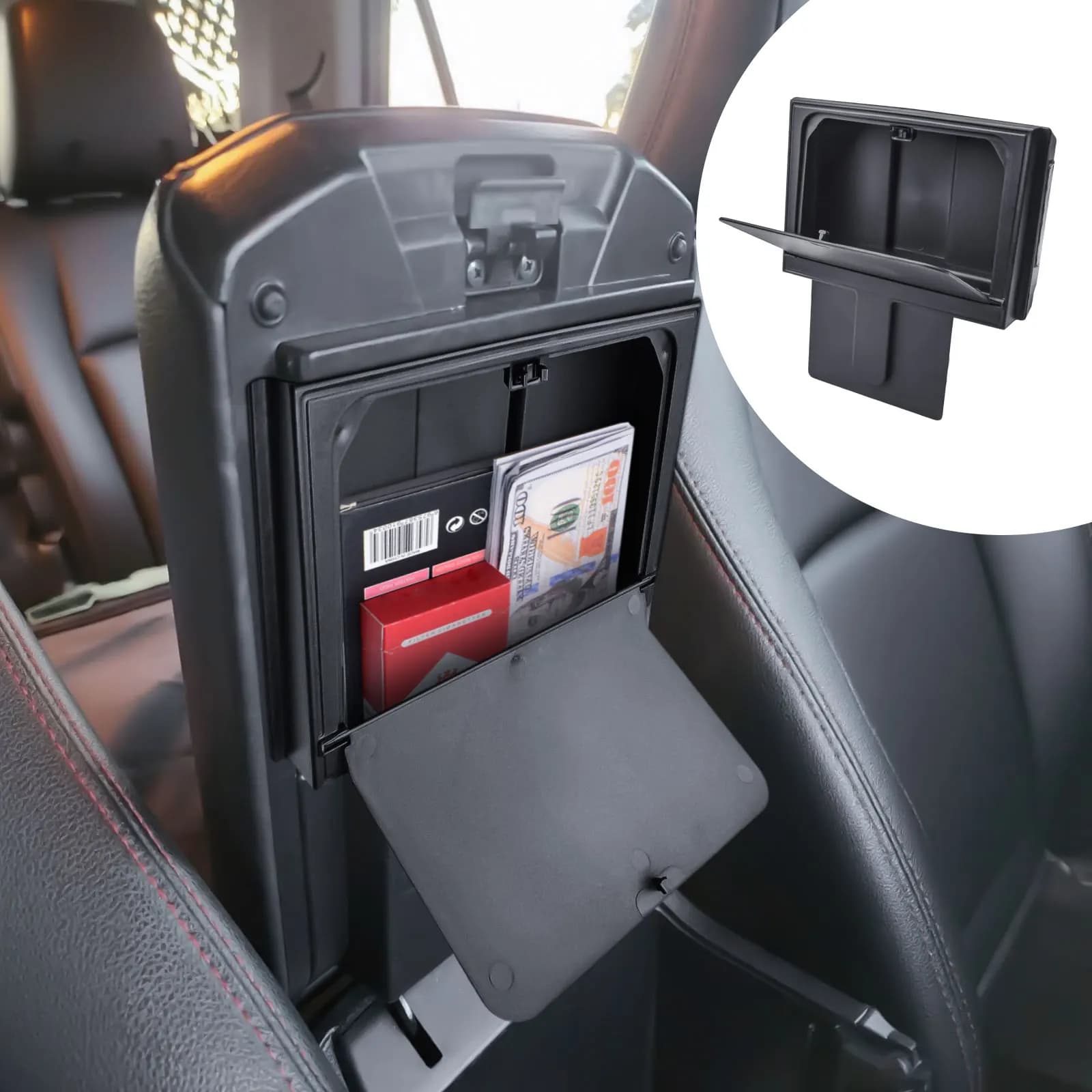 Armrest Hidden Storage Box For Toyota 4Runner 2010-2023 2024 Center Console Organizer Hidden Secret Interior Storage Accessories
