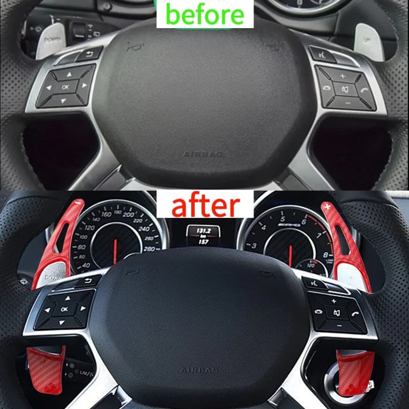 For Mercedes Benz AMG A45 C63 S63 CLA45 GLA45 CLS63 SL63 C65 SLK55 2014 Car Steering wheel Shifter Paddle DSG