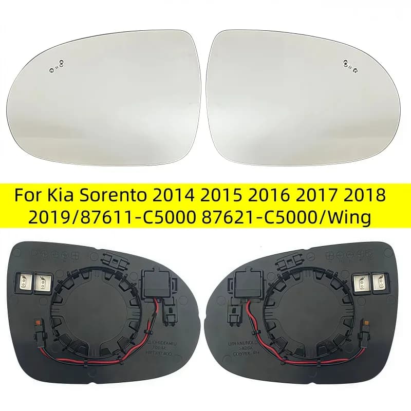 For Kia Sorento 2014 2015 2016 2017 2018 2019/87611-C5000 87621-C5000/Wing Mirror Lens With BSD Car Rearview Mirror Glass