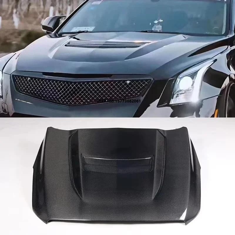 Carbon Fiber Hood for Cadi ATS-V Custom Engine Hood Modification for ATS-V Model