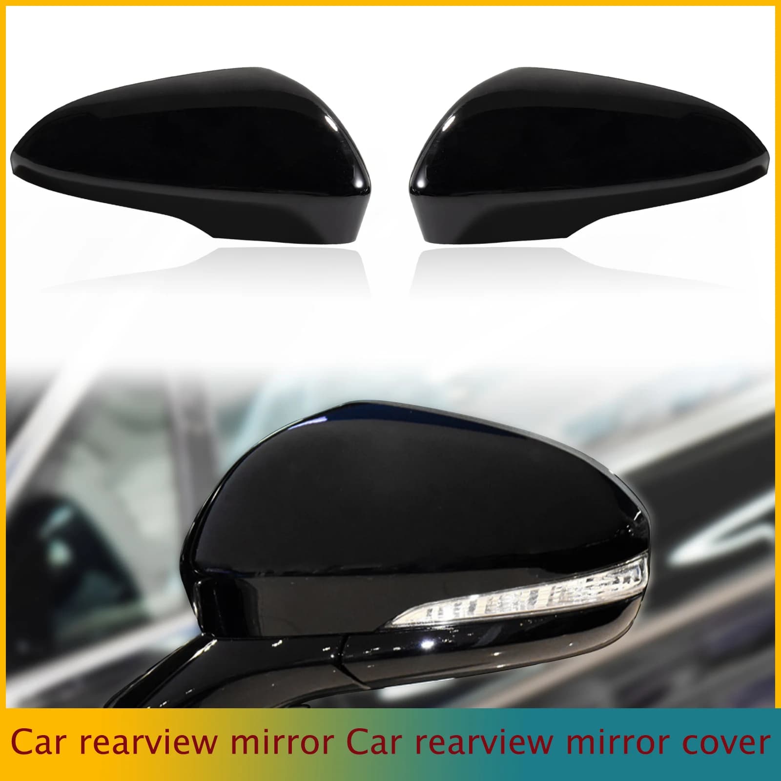Door Rearview Mirror Cover Cap Housing Fit for  Ford Fusion Accessories 2013 2014 2015 2016 2017 2018