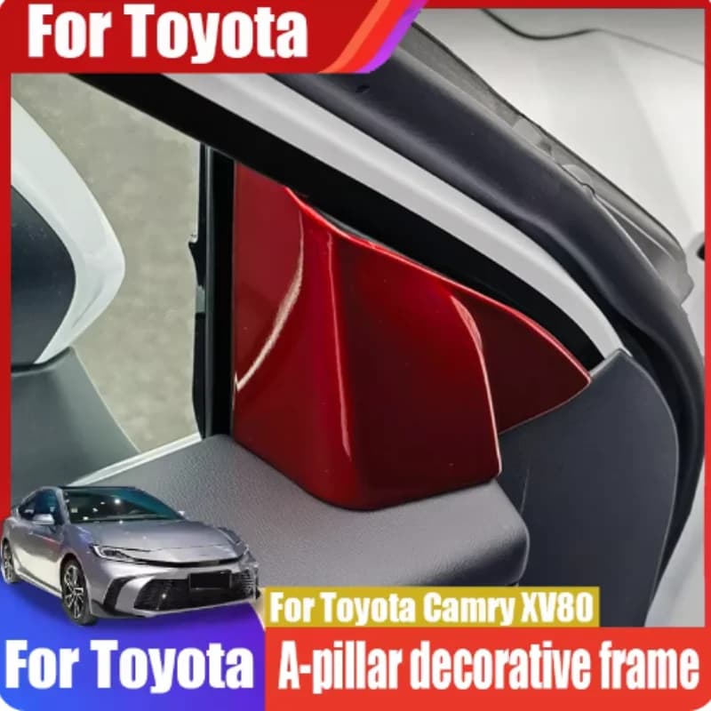 For Toyota Camry XV80 2024 Car door A pillar triangular cover Front window horn decorative frame sticker Interior
