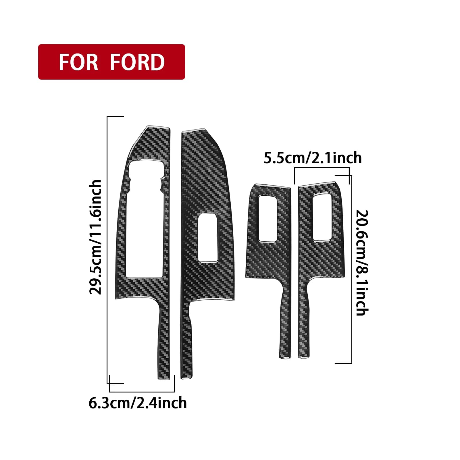 For Ford Maverick 2022—2024 Carbon Fiber Window Switch Lifting Panel Car Interior Accessories Cover Trim Sticker Modification
