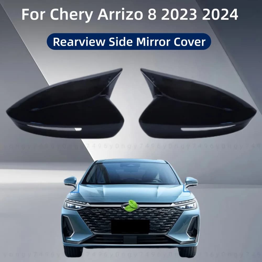 For Chery Arrizo 8 2023 2024 Car Sticker Rearview Side Mirror Cover Wing Cap Exterior Door Rear View Case Trim Carbon Fiber