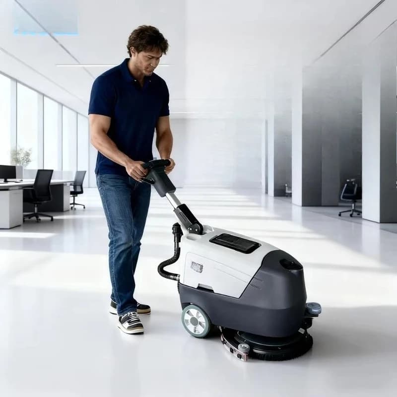 Hand Push Floor Cleaner Small Hand Push Scrubber Floor