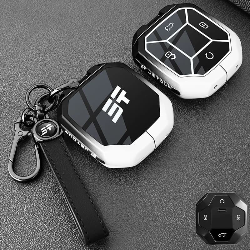 Car Zinc Alloy TPU Key Cover Case For Chery Jetour Traveller 2023 2024 2025 Jetour T2 T1 Freedom Smart Remote Control Key Shell