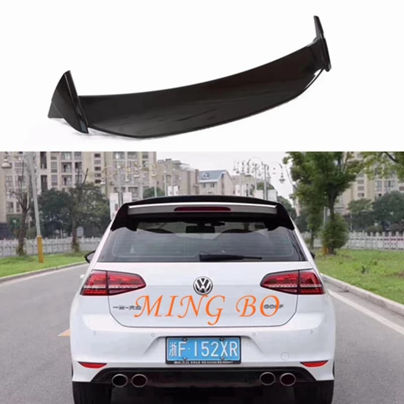 FOR Volkswagen Polo Car Black Top Wing Roof Spoiler ABS Material 2010-2012