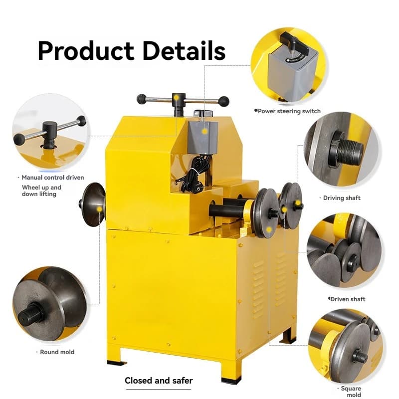 Multi-Function Pipe Bender Electric,Stainless Steel Tube Bending Machine Tool,Square Round Pipe Molds for Metal Fabrication