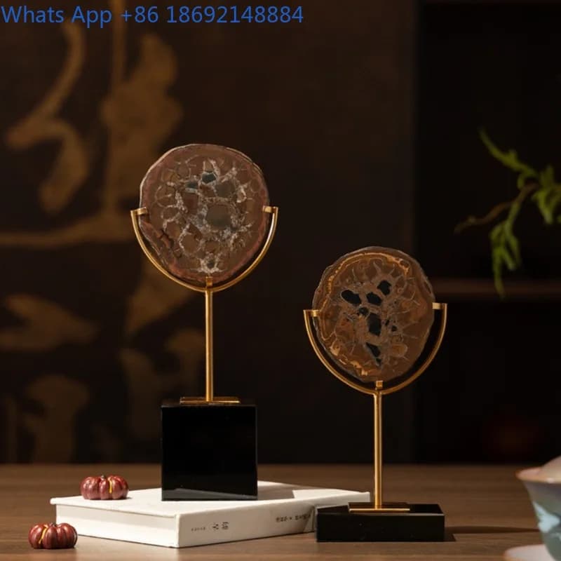 Zen Tea Room Home Decor New Chinese Style Monstera Small Ornament Study Room Decor