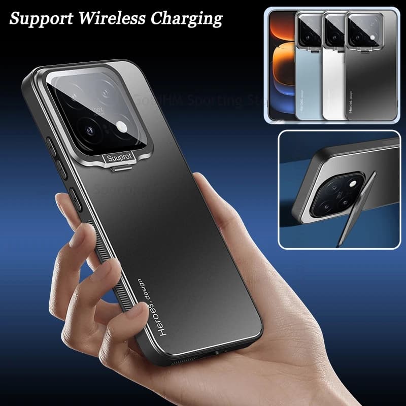 Flip Lens Kickstand For Magsafe Case For vivo iQOO 15 13 12 Pro Wireless Charging Magnetic Cover iQOO Z10 Turbo Pro Z9 Neo10 Pro