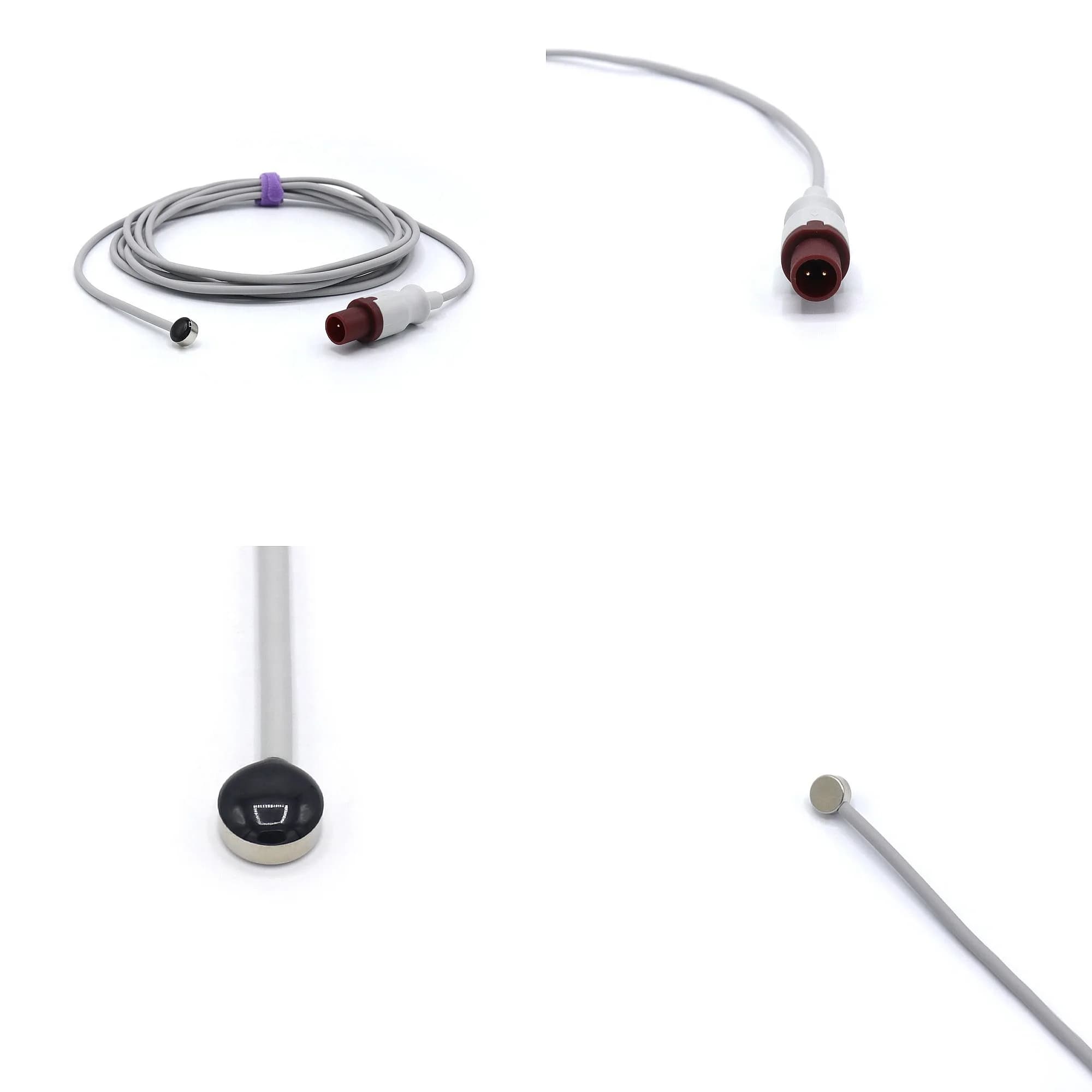 Compatible Reusable  M21078A Adult Temperature Probe 2 Pins Temp Skin Sensor 3 Meters
